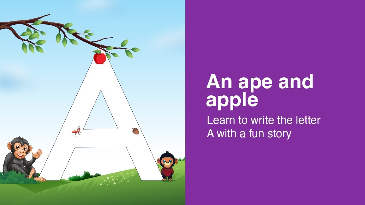 write-the-letter-a-with-ant-and-ape-fun-story-for-kids-youtube