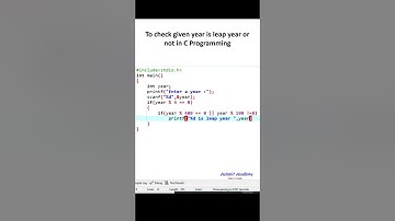 To check the given year is leap year or not using C Programming