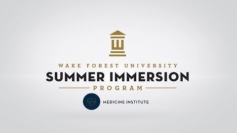 Wake Forest University: Summer Immersion Program