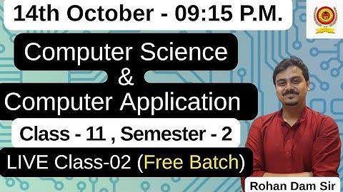 COMA+COMS | Semester-2 | Class-11 | Free Live Class-02 | WBCHSE | What
