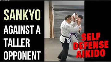 SELF DEFENSE AIKIDO | SANKYO-NAGE on a TALLER OPPONENT | #Shorts #AikidoShorts