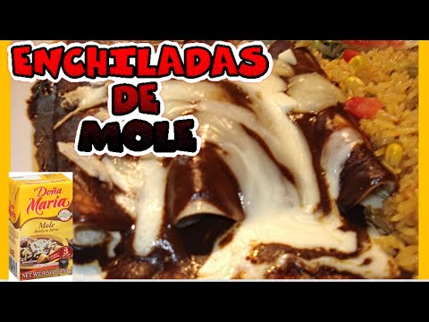 enchiladas de mole faciles paso a paso / easy mole enchiladas step by step