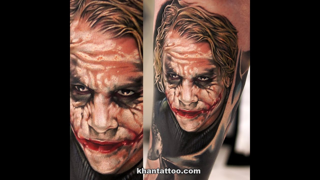 Heath Ledger Joker tattoo  YouTube