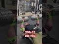 200lb DUMBELL WR PRESS Daniel Ryjov trains w LeRoy walker