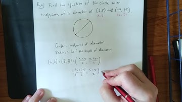 Given endpoints for the diameter of a circle, find the equation of the circle