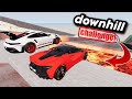 Cars vs dangerous downhill track challenge 1 beamng drive