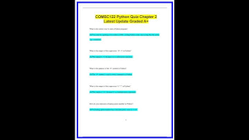 COMSC122 Python Quiz Chapter 2 Latest Update Graded A1334 636x882