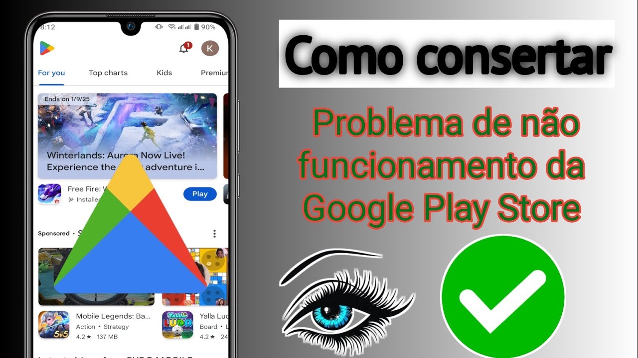 Como corrigir o problema de não funcionamento da Google Play Store em ...