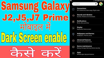 How to Enable Dark Screen in Samsung Galaxy J2,J5,J7 Prime| Dark Mode On kaise kare || Adnan Tech