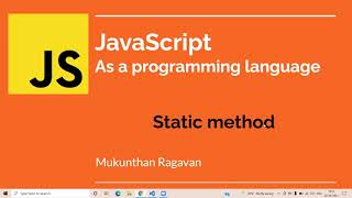 JavaScript - Static method - 021