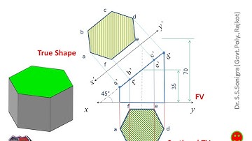 How to draw Hexagonal Prism | Sections of Solids | Section of Hexagonal Prism