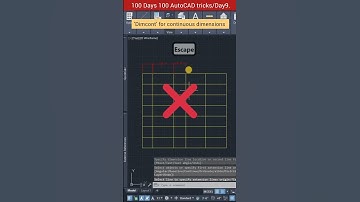 DAY9 AUTOCAD "DIMCOUNT"  CONTINUOUS DIMENSION TRICK #autocadtricks #autocadonline #ashortaday #yt