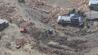 九州豪雨、福岡の孤立解消  不明２０人超、捜索続く