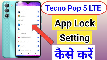 Tecno pop 5 lte me app lock kaise kare,app lock setting in tecno pop 5 lte