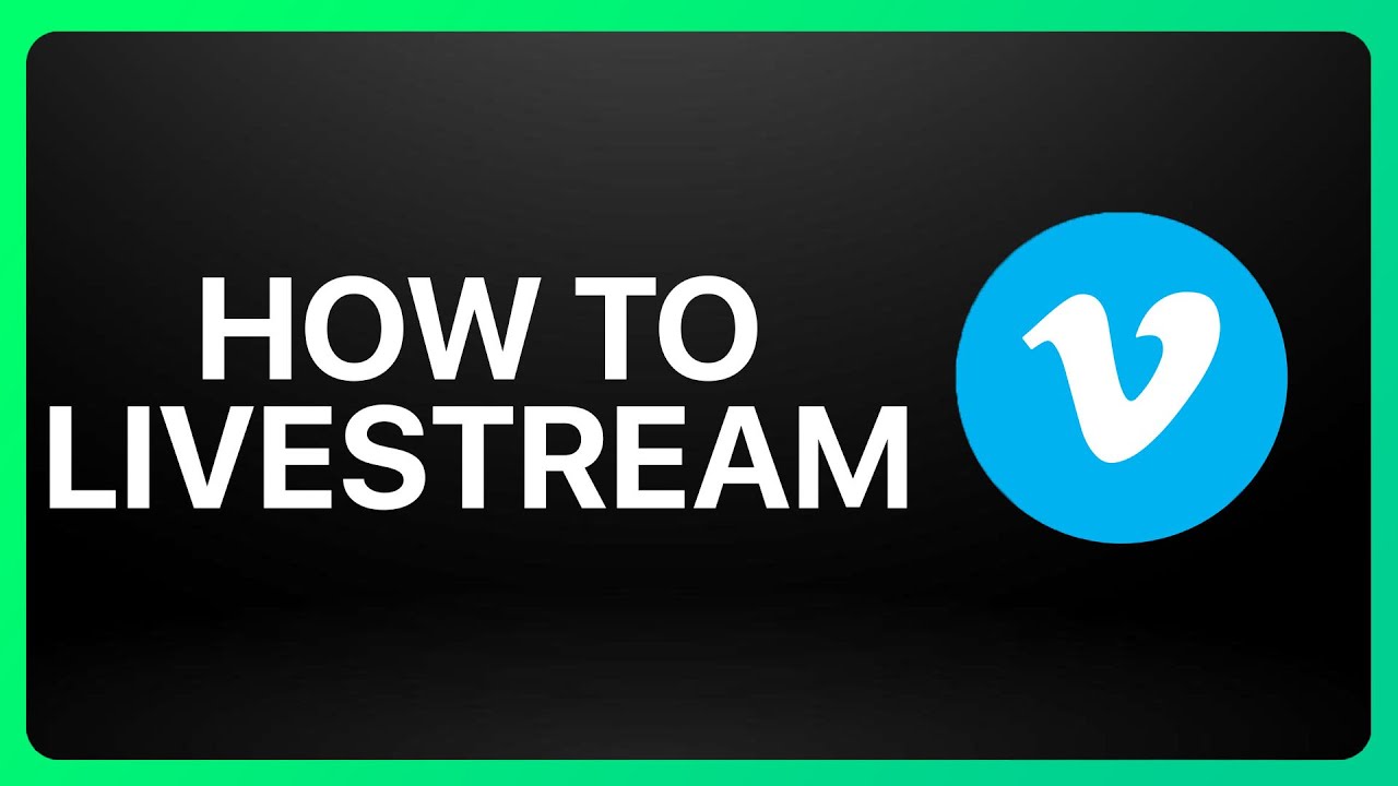 How To Livestream With Vimeo Tutorial - YouTube