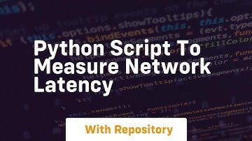python script to measure network latency
