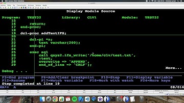 Coding in RPG (IBM i/AS400). Creating IFS files using RPG and SQL