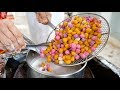 Thai Food - RAINBOW BALLS Coconut Milk Dessert Aoywaan Bangkok Thailand