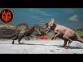 SPINOSAURUS VS EOTRICERATOPS PATH OF TITANS