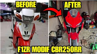 F1ZR modif CBR250RR - perakitan bracket fairing