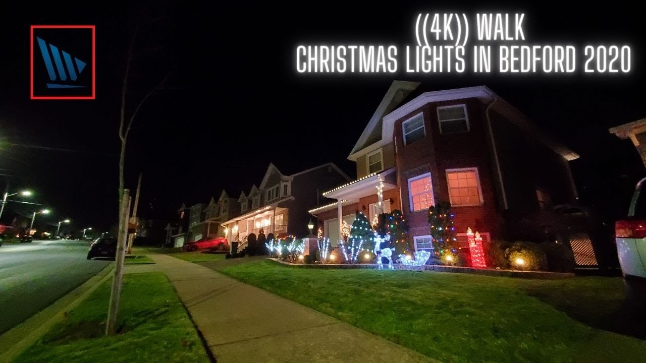 4K Walk Christmas Lights in Bedford 2020 YouTube