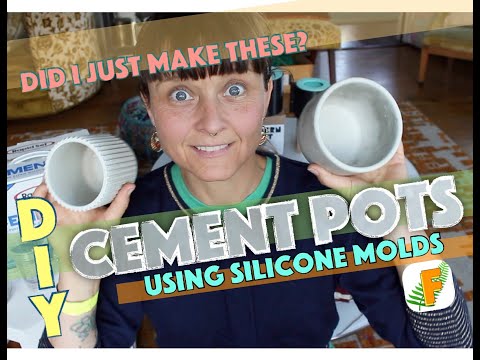 Easy DIY Cement Pots Using Silicone Molds