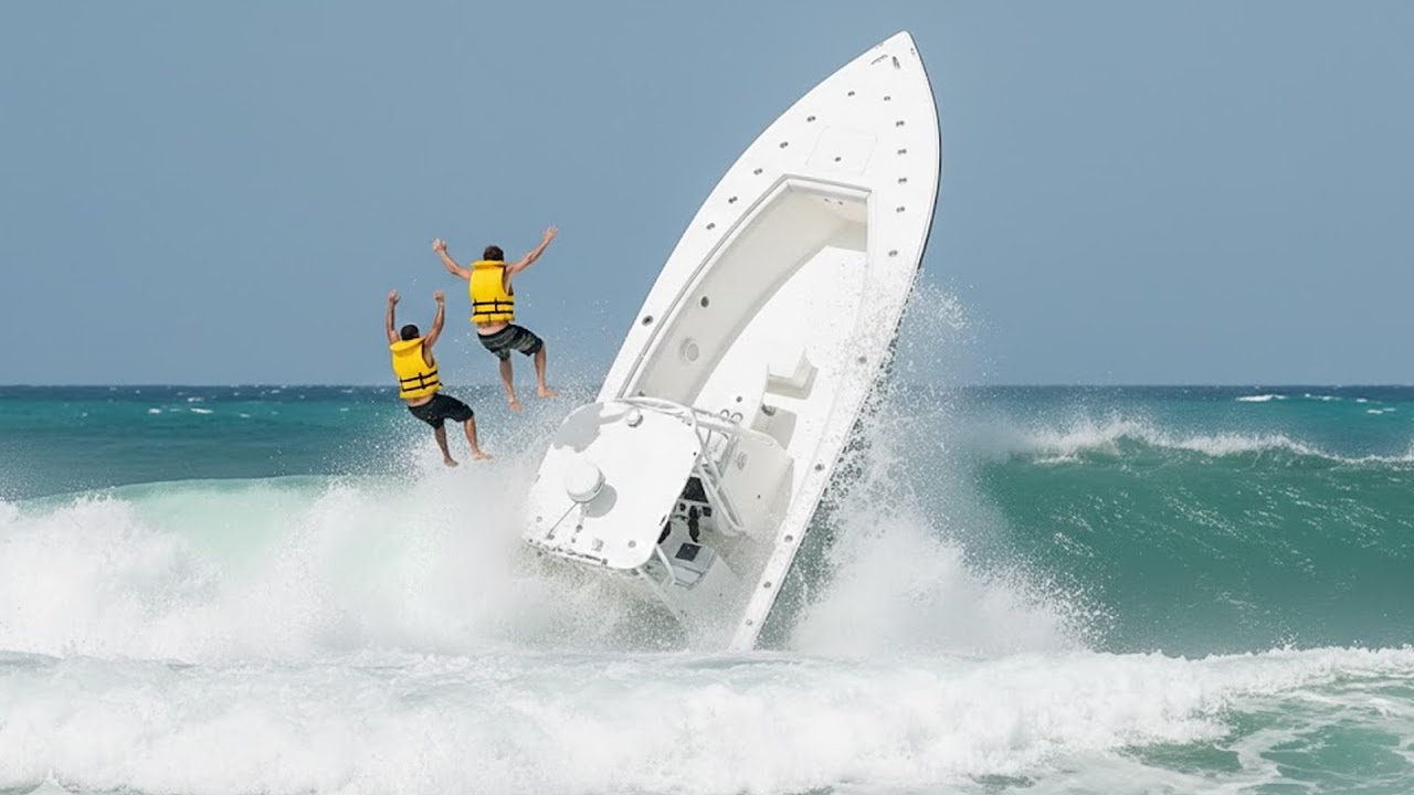 Когда идиоты-лодочники получают мгновенную карму!