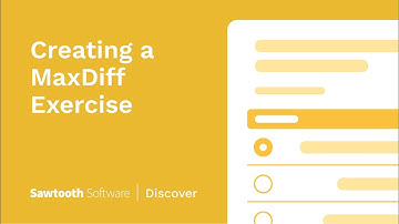 Creating a MaxDiff Exercise