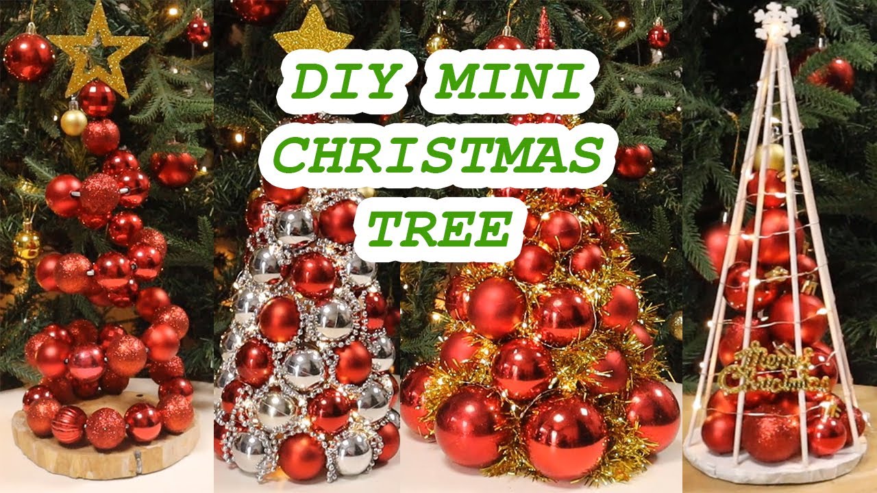 16 easy Christmas tree designs made from ornament balls