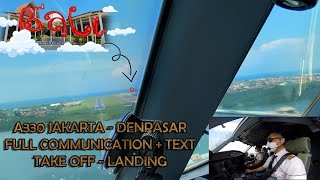 AIRBUS 330 JAKARTA-DENPASAR Full ATC + Text