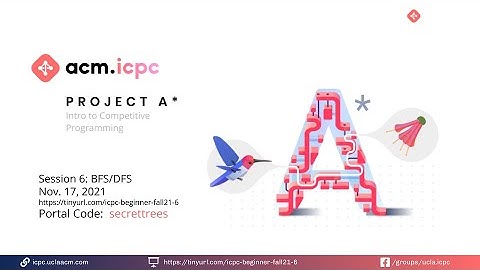 ACM ICPC | Intro to Competitive Programming F21 #5: BFS/DFS