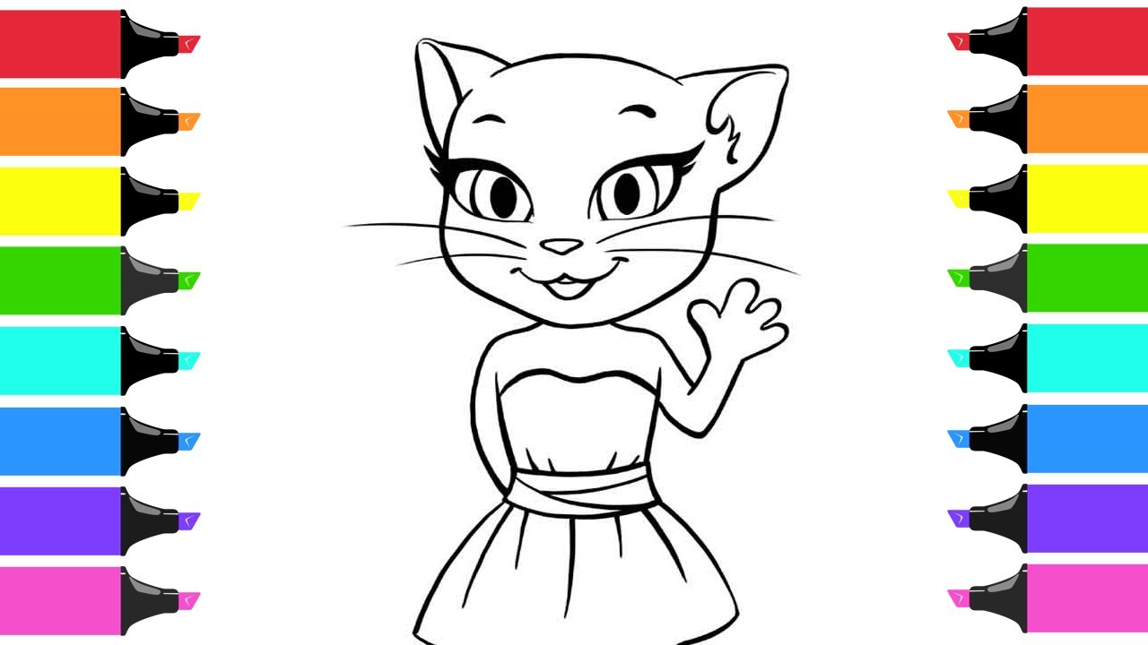 My Talking Tom 2 Coloring Pages - Color and Drawing