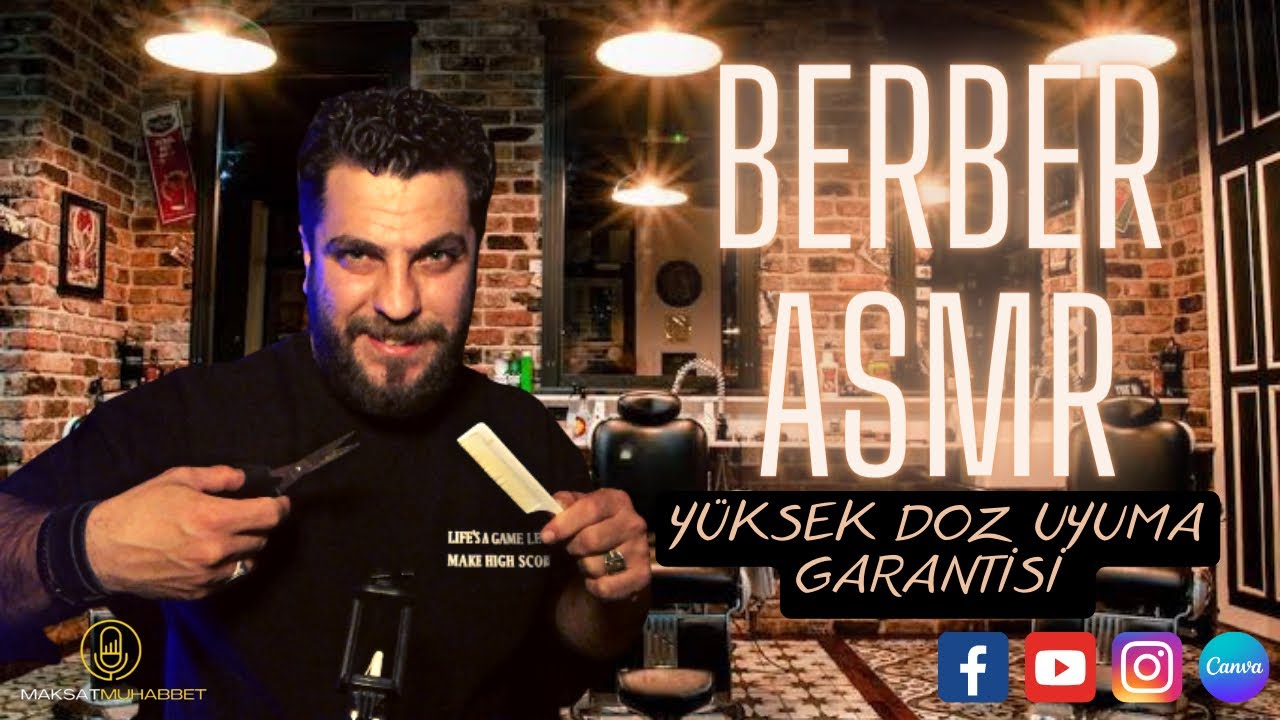 BERBER ASMR [ŞİVELİ ROLEPLAY] %100 UYUMA GARANTİLİ #barber #asmr #türkçeasmr #roleplay