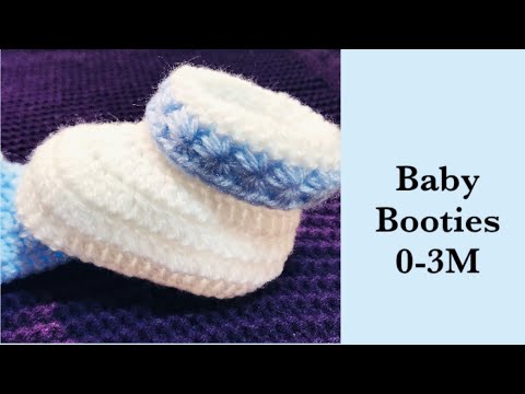baby-boy-set:-how-to-crochet-cuffed-baby-booties-|-shoes-0-3m-crochet-for-baby-#178