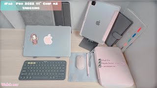Unboxing iPad Pro M2 2022 + Apple Pencil 2nd Gen & Accessories || Silver 11 Inch || Indonesia