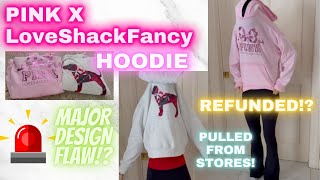 Celebrity PINK x LoveShackFancy Hoodie Sizing Warning: The Neck Opening Is Tiny 😭💗 Wealth