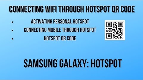 how to connect wifi network through hotspot QR/qr code | how to activate hotspot | connection via QR
