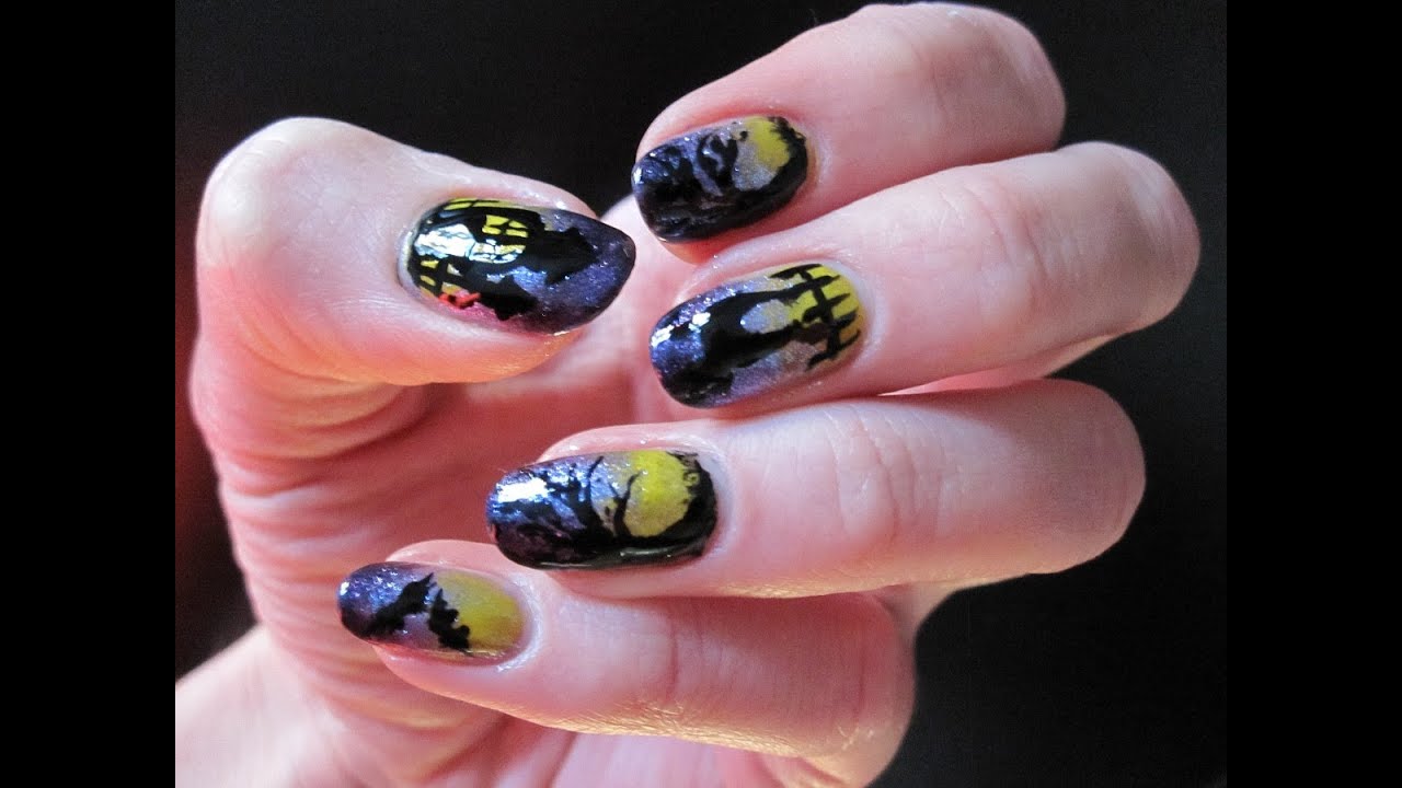 6. "Haunted House Nail Design for Halloween 2024" - wide 5