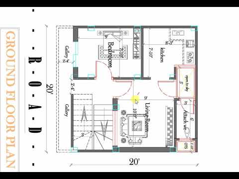 400 sq ft house plan - YouTube