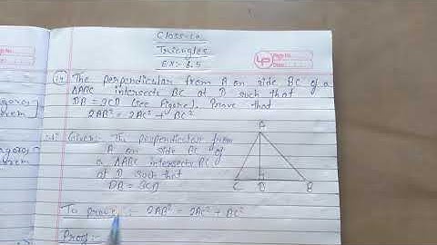 The perpendicular from A on side BC of a ABC intersects BC at D such that DB = 3CD (see figure).
