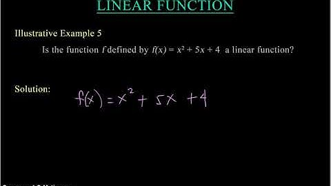 Illustrates a Linear Function Part 5: Discussion: Tagalog Tutorial
