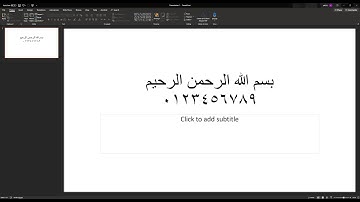 Write Arabic numbers in PowerPoint & Word 2019 Win 10 (Numeral)