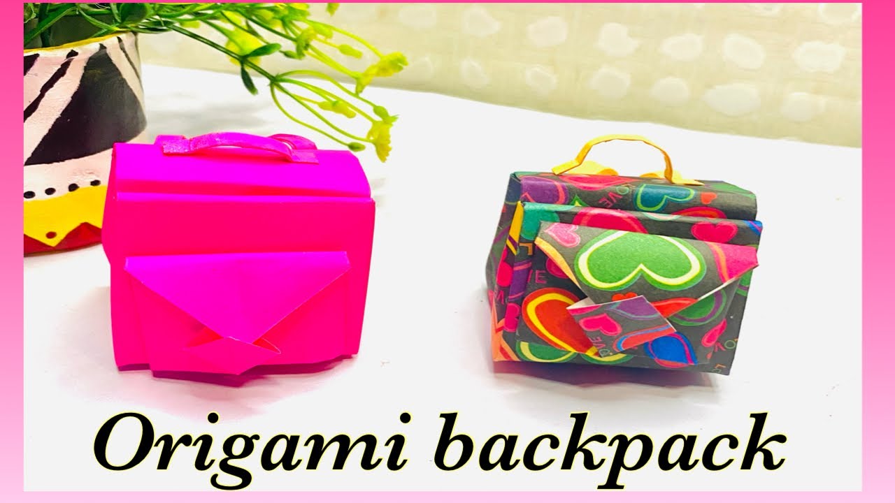 Diy Origami Bag Pack How To Make Origami Bag Pack Diy Origami