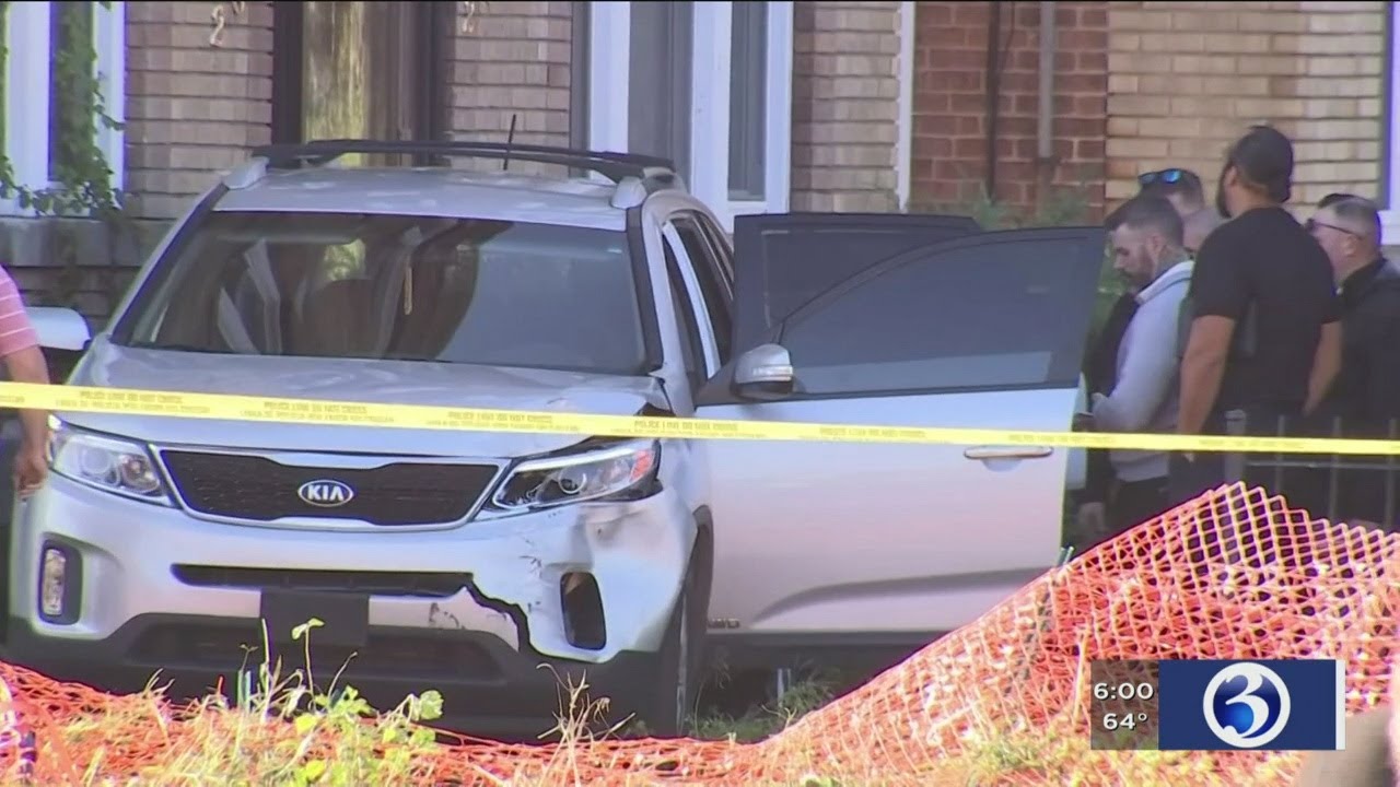 Video: Woman killed by car fleeing from Hartford shooting scene