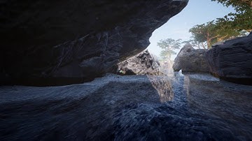 [Unreal Engine 4] Distance Field Flowmap Based  WaterShader