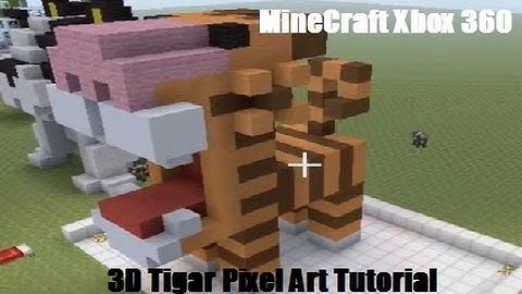 MineCraft Xbox 360 - 3D Tigar Pixel Art Tutorial