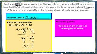 Solving Real World Problems Using Two-Step Inequalities