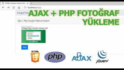 Ajax ve PHP ile Fotoğraf Yükleme | Bulutasarım