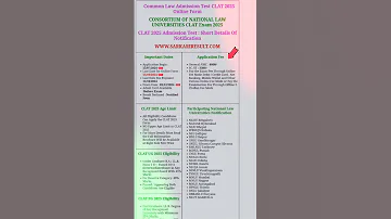 Common Law Admission Test CLAT 2025 Online Form Application Start Common Law Admission Shotrs 