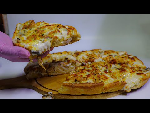 بيتزا الفريدو بالصلصة البيضاء نفس طريقة المطاعم